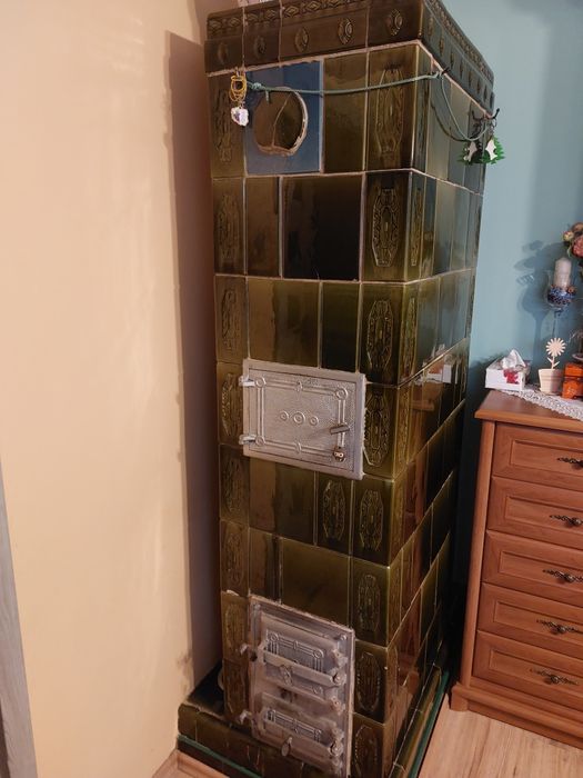 Piec kaflowy,  kompletny