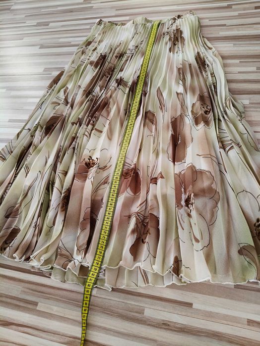 Kwiatowa spódnica plisowana, midi, M, Libaas