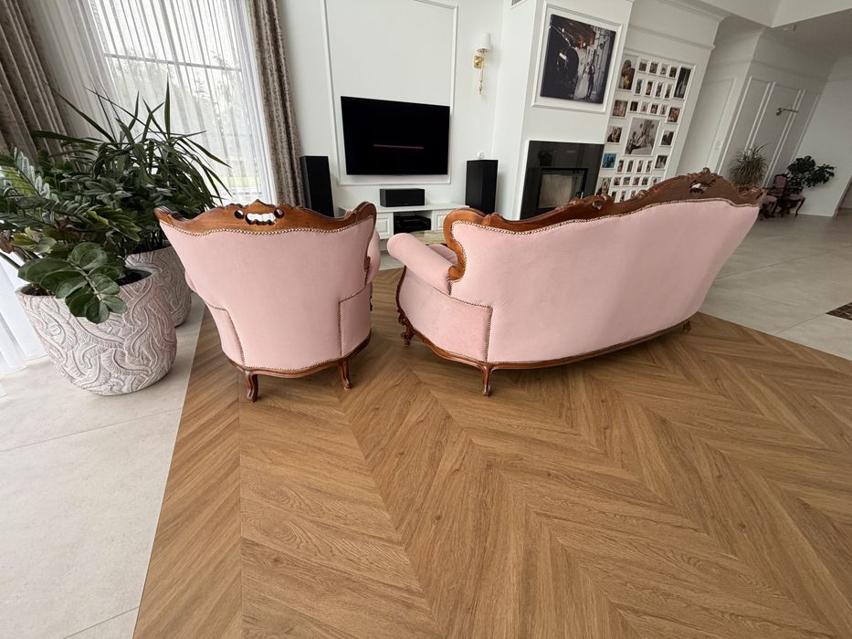 Wypoczynek ludwikowski sofa 2 fotele