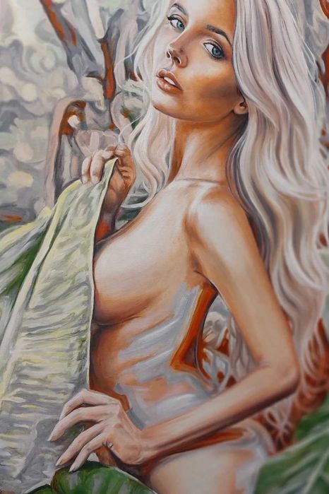 VibRaMy - NATURA Obraz Olejny 50x100 MALOWANY RĘCZNIE