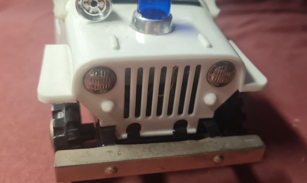 VINTAGE Polizei Jeep 70's  na baterie MADE IN JAPAN N65218