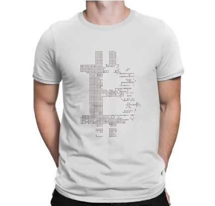 T-shirt Bitcoin Masculina To the Moon Crypto Branco (Novo)