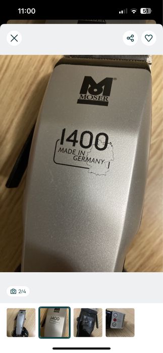 Máquina de cortar cabelo MOSER 1400 Made in Germany