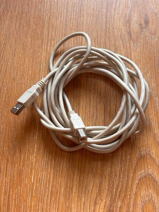Kabel przewód USB A do USB B biały 3m