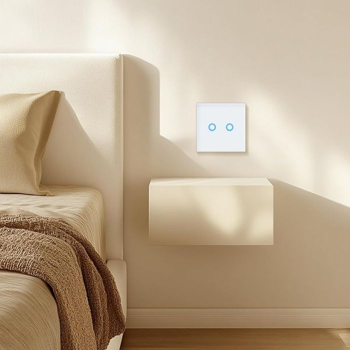Włącznik Światła Podwójny Biały