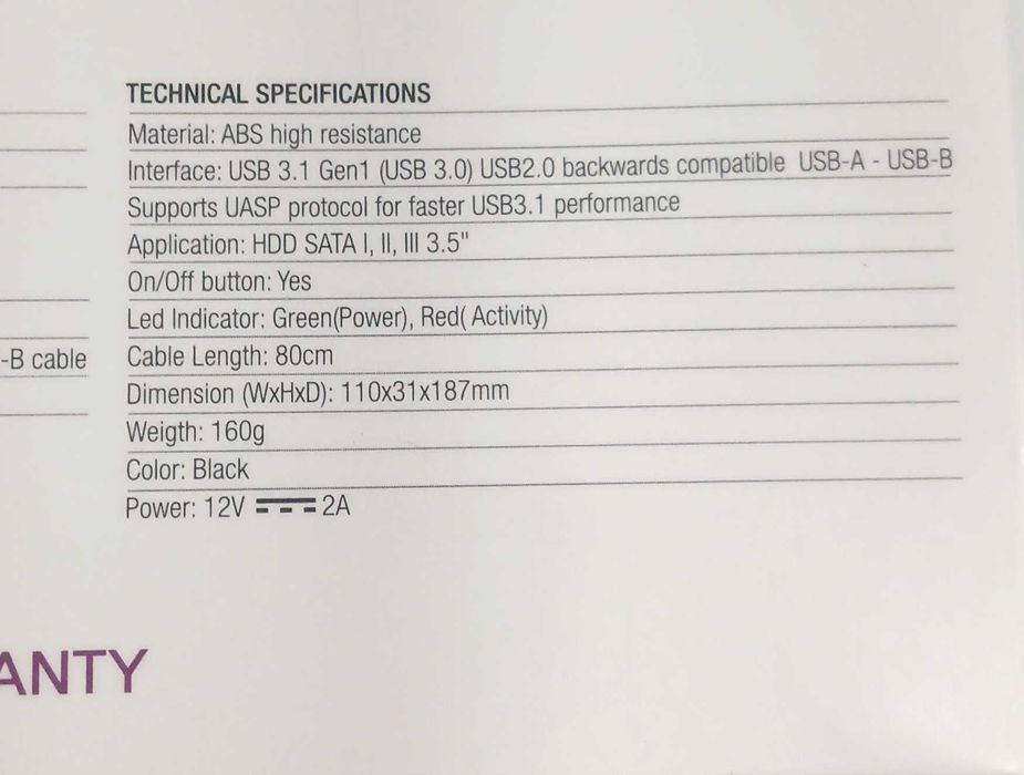 Ewent Caixa para HDD 3.5" USB 3.1