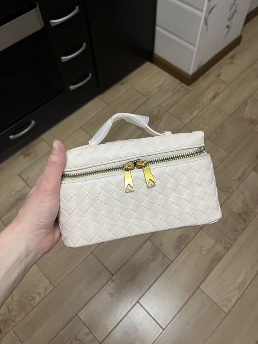 Сумка bottega, молочна
