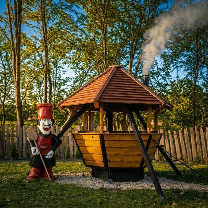 Domek Domki Jacuzzi Sauna Kocioł SPA  Beczka Alpaki Konie