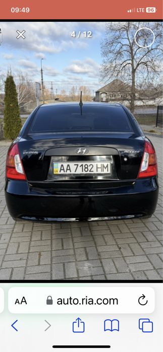 Оренда авто Хюндай Акцент, на тривалий термін. 500 гривен доба.