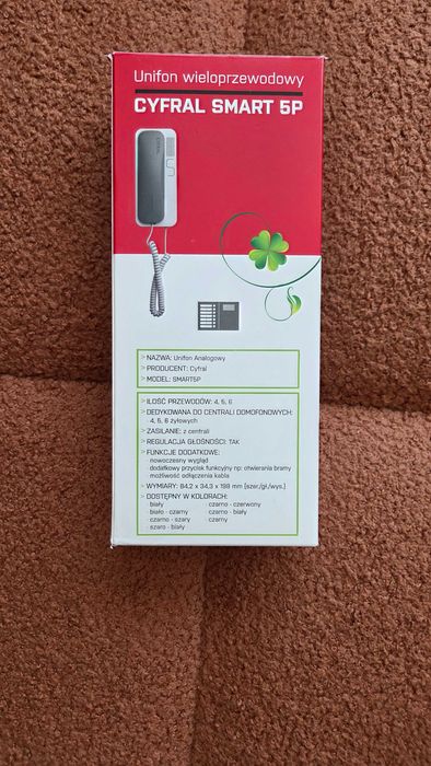 Domofon CYFRAL smart 5P NOWY biały