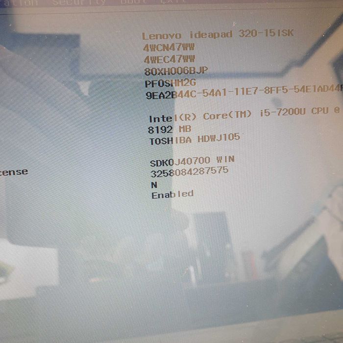 motherboard lenovo 320-15IKB processador i5-7200 testada