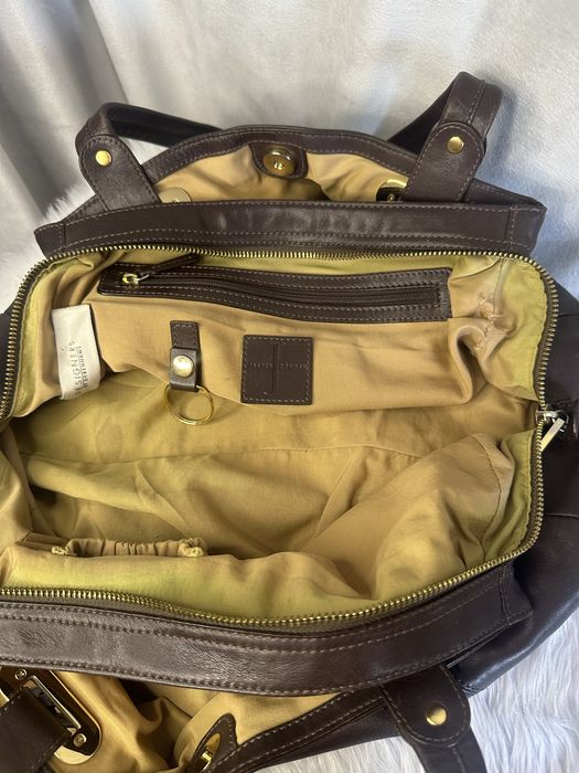 Шкіряна шоколадна сумка бренду Jasper Conran