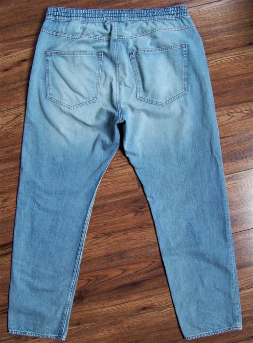 Spodnie jeans H&M r.XL Relaxed Fit jasny niebieski prosta nogawka