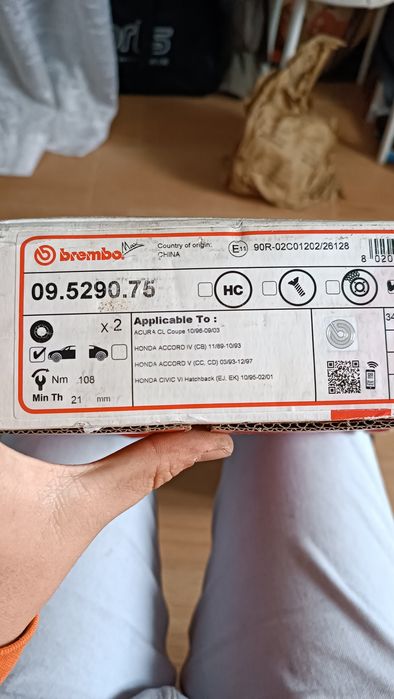 Discosbrembo para Civic ek ou Accord CC/CE