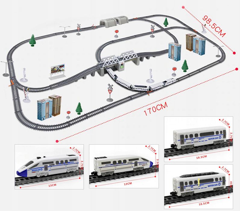 POCIĄG KOLEJKA ELEKTRYCZNA duża dla dzieci ciuchcia na baterie