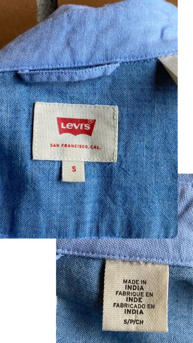 Рубашка Levis s-m оригінал блакитна