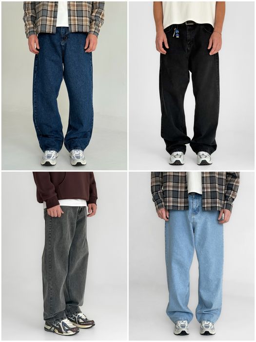 Джинси чоловічі широкі baggy jeans, штани баггі | Джинсы багги мужские широкие Джынсы беги в стиле 90 х реп ск8 Штаны rap pants sk8 y2k | Розмір XXL