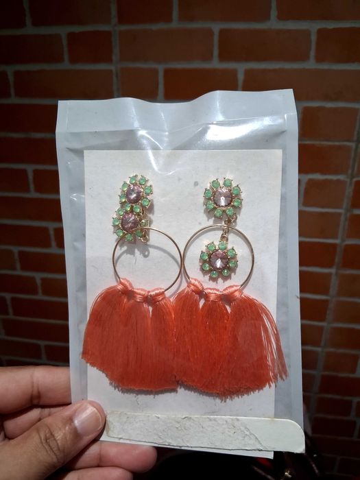 Vestido Breskha,com brincos Lefties.