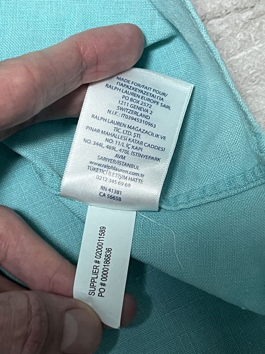 Лляна сорочка Polo Ralph Lauren (оригінал)