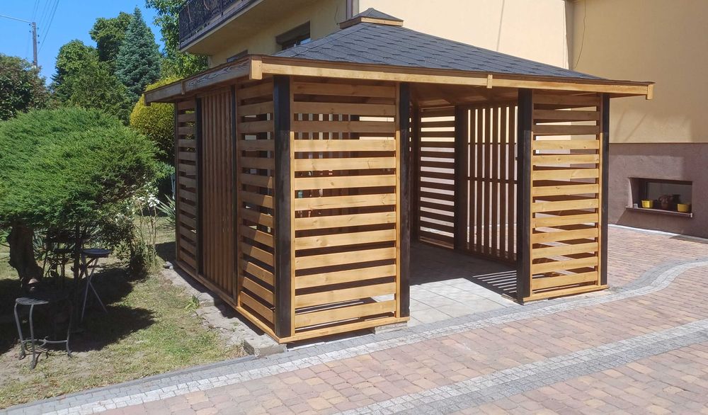 Altana drewniana ogrodowa 3×3 m Nowoczesna Altanka Pergola taras ogród