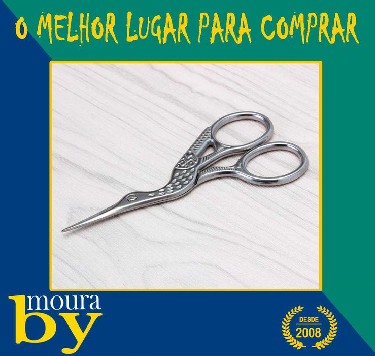 Tesoura de costura modelo cegonha