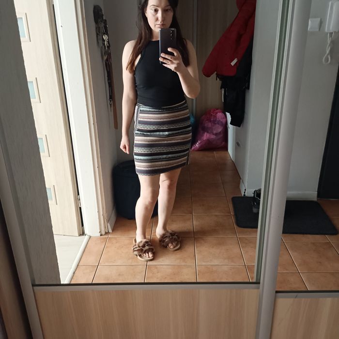 Spódnica w stylu boho, wielokolorowa, rozmiar 38 / M, H&M