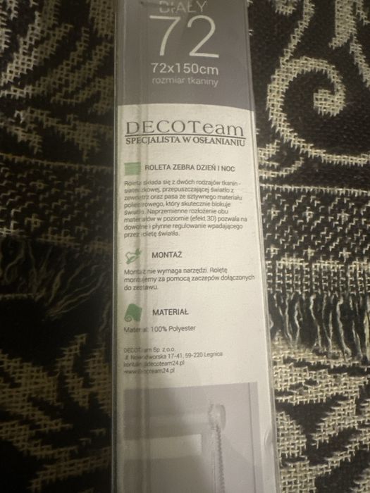 Roleta dzień noc 72x150 nowa nieużywana