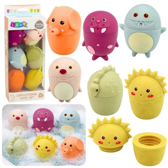 Zabawki do kąpieli sensoryczne figurki gumowe. LEAN Toys