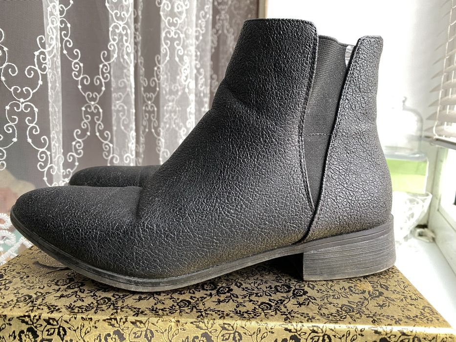 Ботинки женские демисезонные/деми черные челси
