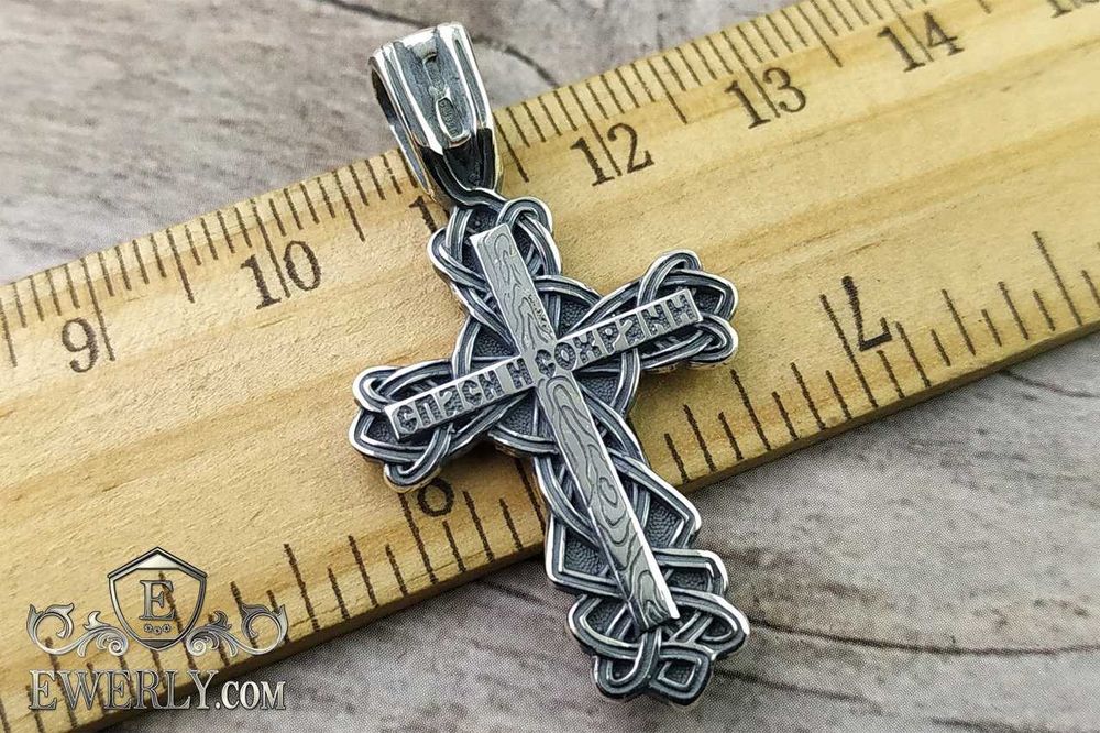 Серебряный православный крестик 925 пробы. Срібний хрест