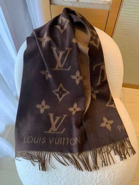 Kaszmirowy  wełniany szalik Louis Vuitton