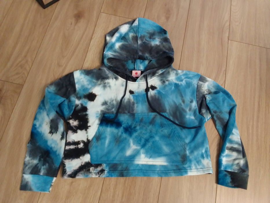 Bluza z kapturem crop top krótka S