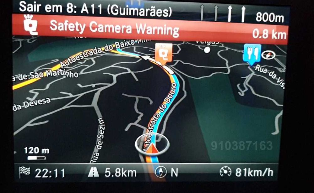 Mercedes  cartao GPS V20 - 2024 Class-A , CLA , GLA  + radares