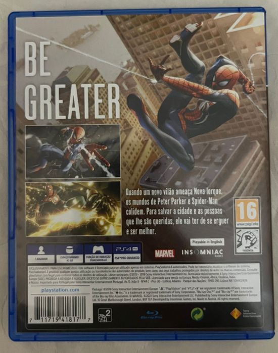 Jogo Spider Man PS 4