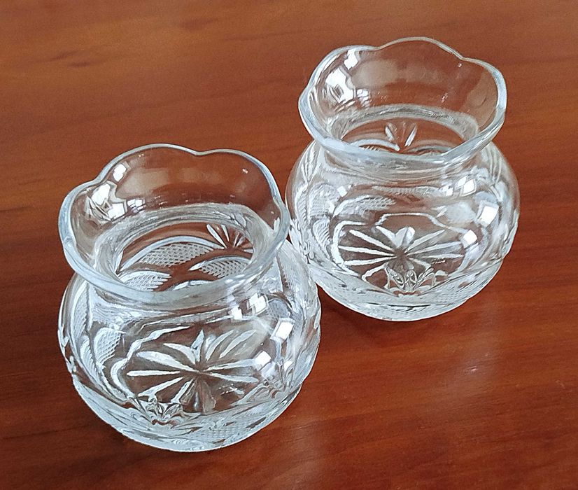 Вазочка маленькая хрусталь стекло времен СССР