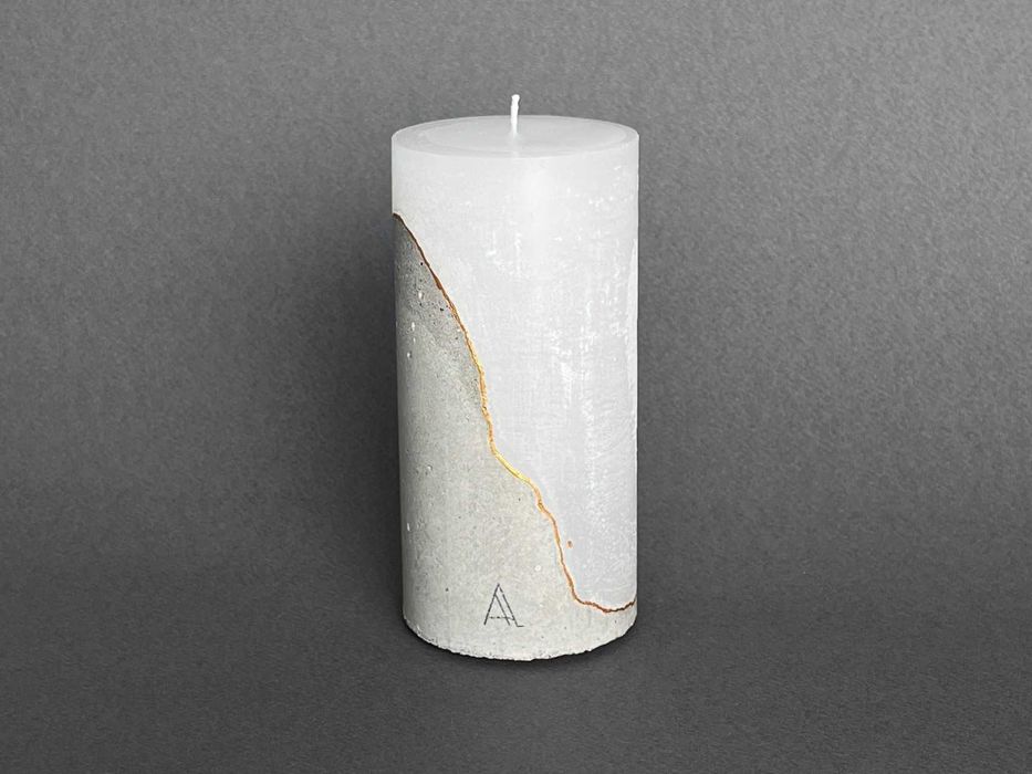 Vela Artesanal em Base de Betão 7 x 14 cm