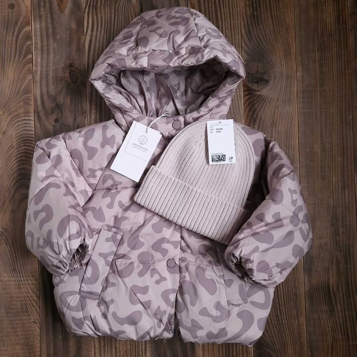 Нова куртка Zara на 1.5-2-3-4 років 92 98 104 зара курточка демі шапка