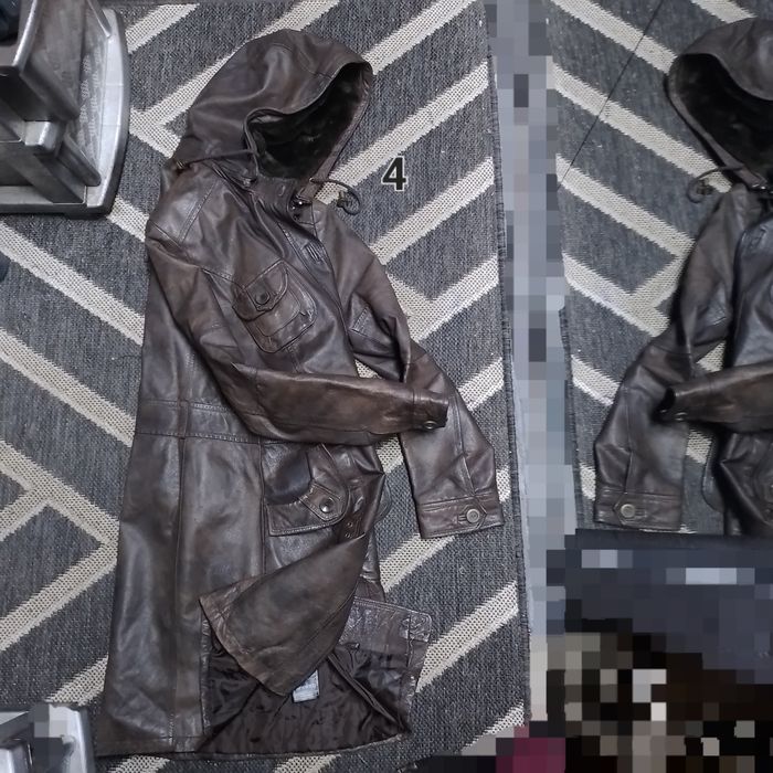 1+1=3.рубашка кожа.лак.Оверсайз пальто-плащ-тренч-куртка-топ