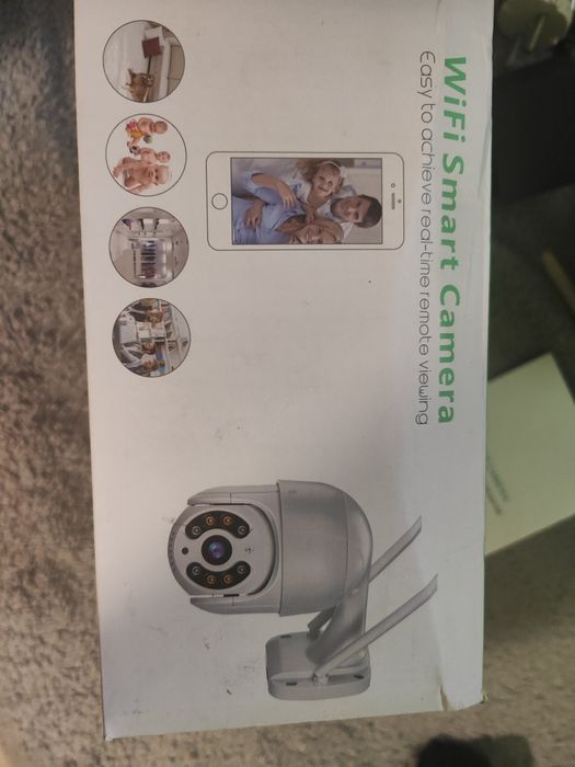 Вулична поворотна Wi-Fi камера відеоспостереження 360° IP Cam + Подовжувач роз'єму DC 5.5х2.1 мм (15 м)