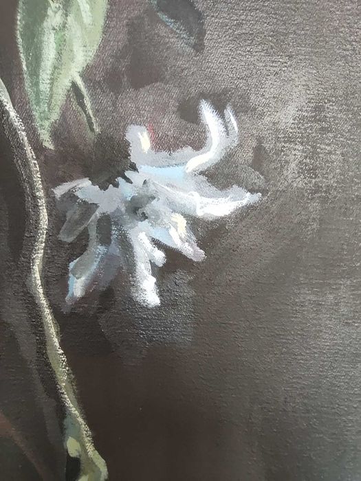 obraz 70x100 duży, bukiet, kwiaty, owady,piksele