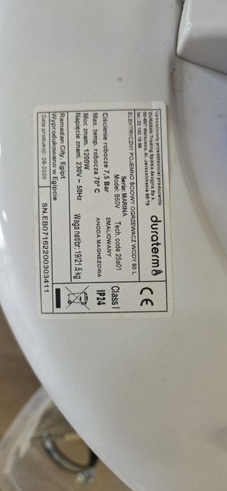 Bojler Duraterm Marina B50V Elektryczny