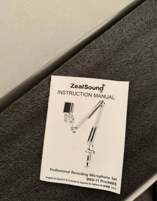 Microfone gamer suporte articulado