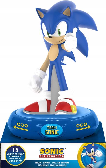LAMPA SONIC Lampka nocna LED Duża 3D figurka JEŻ