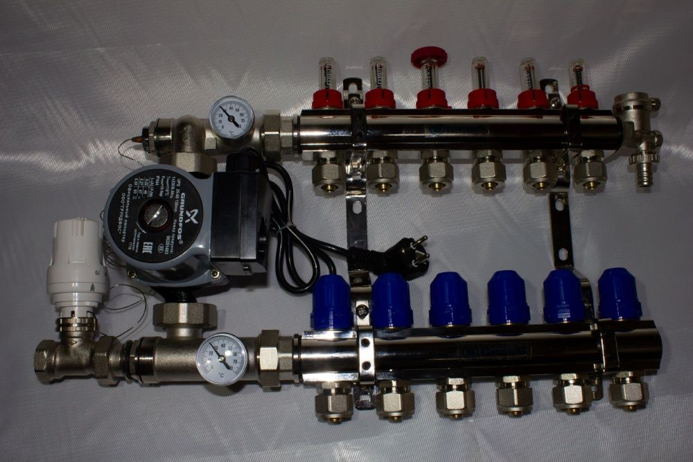 Коллектор и труба для теплого пола. БЕСПЛАТНАЯ ДОСТАВКА ПО УКРАИНЕ!