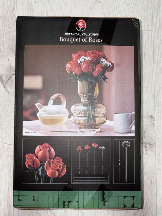 3D Конструктор букет троянд 856 деталей сумісний з лего