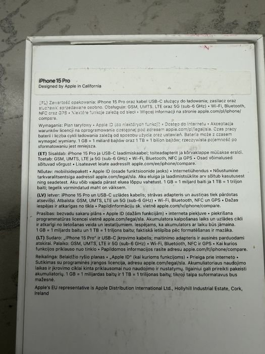 Iphone 15 pro 128 GB naturalny tytan