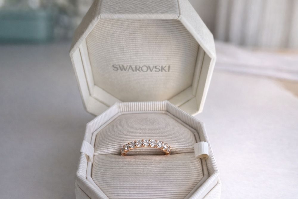 Anel Swarovski original com cristais