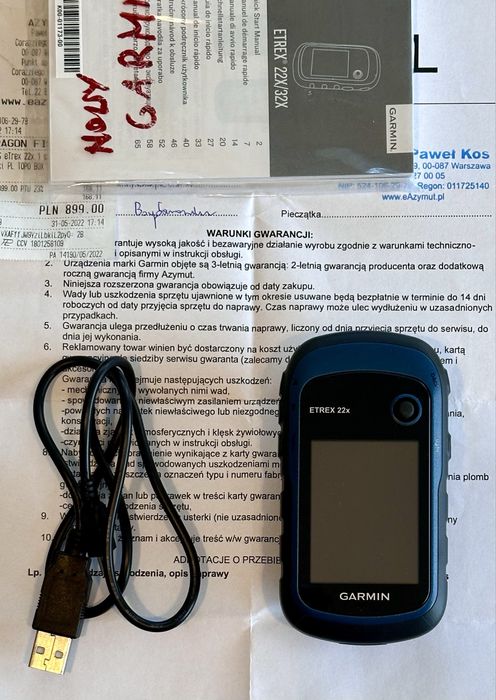 Nawigacja Garmin Etrex 22x - mapy TopoActive