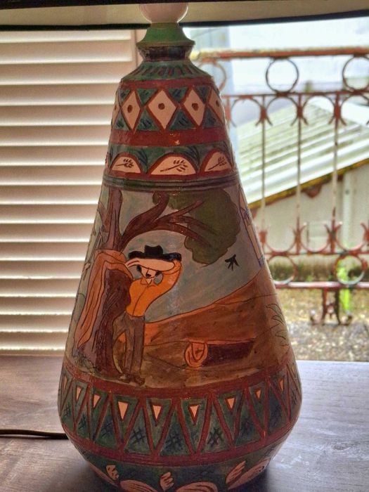 Candeeiro pintado à mão