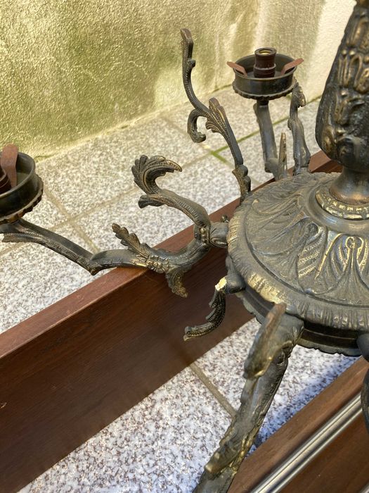 Candeeiro de tecto clássico em latão435434612338216961